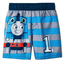 Load image into Gallery viewer, Thomas &amp; Friends Thomas the Tank Engine Swim Trunks, Blues/Grey,  Size 2T
