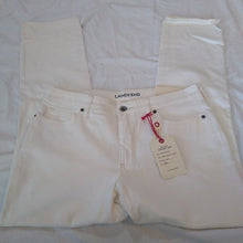 Load image into Gallery viewer, Lands&#39; End Women&#39;s Mid Rise Straight Jeans, Natural, size 10
