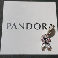 Load image into Gallery viewer, Pandora  Sterling Silver Punk Ballerina Ballet Shoes Dangle Charm  798339cz
