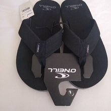 Load image into Gallery viewer, O'Neill Phluff Daddy Black Flip Flop, Size 6 Sandals MEN's SIZING
