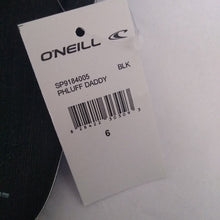 Load image into Gallery viewer, O'Neill Phluff Daddy Black Flip Flop, Size 6 Sandals MEN's SIZING
