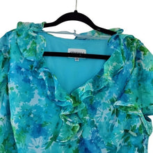 Load image into Gallery viewer, Studio I Floral Ruffle Career Blouse, Multicolor, Size 14W
