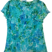Load image into Gallery viewer, Studio I Floral Ruffle Career Blouse, Multicolor, Size 14W
