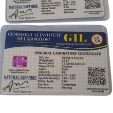 Load image into Gallery viewer, Pair Natural Light Pink Cushion Sapphires 10.22 + 10.67 Cts. GIL Certified

