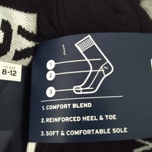 Load image into Gallery viewer, Levi's White/Black/Grey Crew Cut socks, 8 pairs
