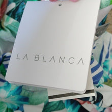 Load image into Gallery viewer, La Blanca V Neck Halter Tankini Top, The Monument, White Multicolor, size 2
