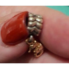 Load image into Gallery viewer, Pandora Retired Sterling Silver Bead with 14K Gold Seahorse Nautical Dangle - 790518
