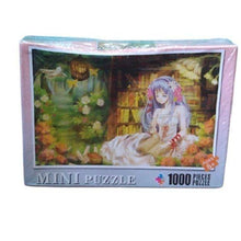 Load image into Gallery viewer, Anime Girl Puzzle Library Bunnies Garden 1000 pc
