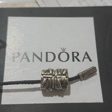 Load image into Gallery viewer, Pandora Retired Sterling Silver BRAIDED Bead Clips, Set Of 2,  791774
