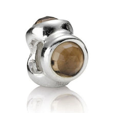 Load image into Gallery viewer, Pandora Sterling Silver Light Smokey Quartz Triplet Bead - 790351SQ
