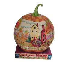 Load image into Gallery viewer, Jim Shore Heartwood Creek  "Count Your Blessings" Pumpkin Decor
