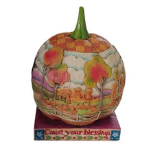 Load image into Gallery viewer, Jim Shore Heartwood Creek  "Count Your Blessings" Pumpkin Decor
