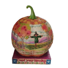 Load image into Gallery viewer, Jim Shore Heartwood Creek  "Count Your Blessings" Pumpkin Decor
