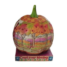 Load image into Gallery viewer, Jim Shore Heartwood Creek  "Count Your Blessings" Pumpkin Decor
