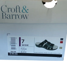 Load image into Gallery viewer, Croft &amp; Barrow Fugue Women's Sandals: Black, Size 7 Wide
