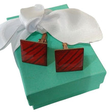 Load image into Gallery viewer, Men's Basketball Fan Cufflinks Cuff Links Orange Black
