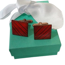 Load image into Gallery viewer, Men's Basketball Fan Cufflinks Cuff Links Orange Black
