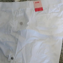 Load image into Gallery viewer, EVRI Mid Rise Bermuda Shorts, White, size 24W
