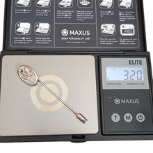 Load image into Gallery viewer, Vintage Art Nouveau Sterling Silver Oval Stick Pin, Swaying Flower
