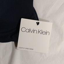 Load image into Gallery viewer, Calvin Klein Lightly Lined Demi Bra, Navy, 38B
