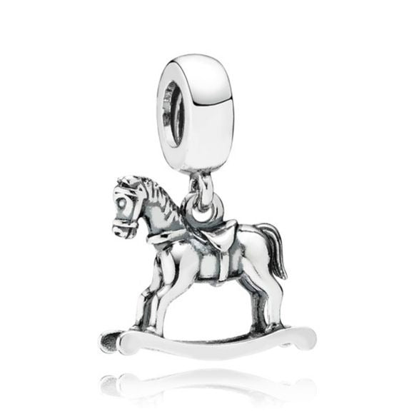 Pandora Retired Sterling Silver Rocking Horse Animal Bead - 791413