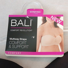 Load image into Gallery viewer, Bali Women&#39;s Comfort Revolution Multiway Straps  Strapless Bra, Black, Large
