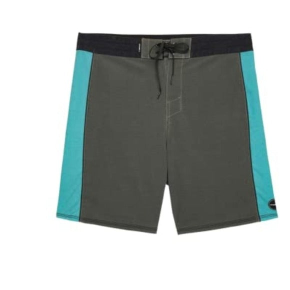 O'Neill Hyperfreak Guru Solid Boardshorts Swim Trunks, Army, Size 32