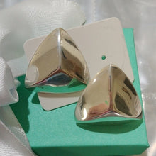Load image into Gallery viewer, Sterling Silver Women's Triangular Modernist Post Earrings, Mexican Artisan
