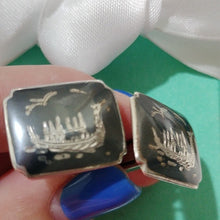 Load image into Gallery viewer, Vintage Siam Sterling Silver Dragon Boat Cufflinks Thailand Royal Barges
