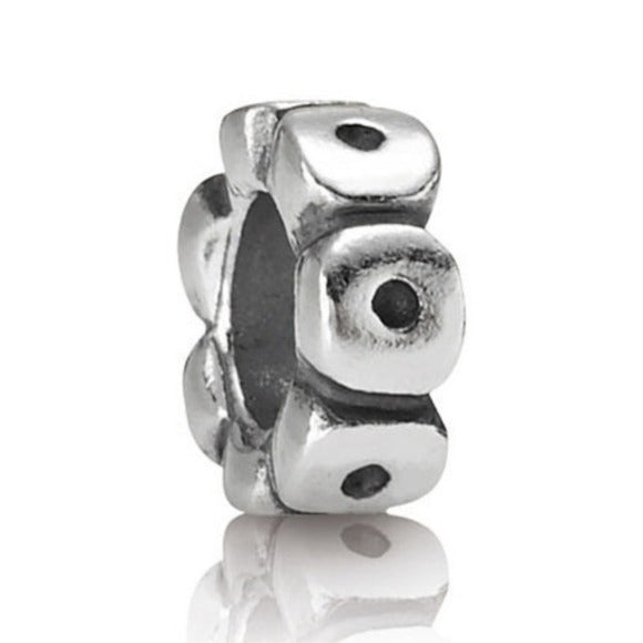 Pandora Retired Sterling Silver Owl Eyes Spacer - 790232