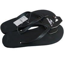Load image into Gallery viewer, O&#39;Neill Friction Flip Flop Sandals, Black, Size 12
