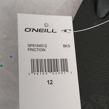 Load image into Gallery viewer, O&#39;Neill Friction Flip Flop Sandals, Black, Size 12
