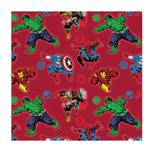 Load image into Gallery viewer, Marvel Comics 1 Yard Precut - HEROES FURY Cherry Print 100% Cotton Quilt Fabric

