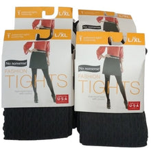 Load image into Gallery viewer, No Nonsense Fashion Patterned Tights Control Top Liner Cable Texture, L/XL 5pr
