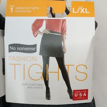 Load image into Gallery viewer, No Nonsense Fashion Patterned Tights Control Top Liner Cable Texture, L/XL 5pr
