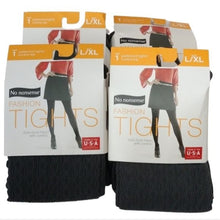 Load image into Gallery viewer, No Nonsense Fashion Patterned Tights Control Top Liner Cable Texture, L/XL 5pr
