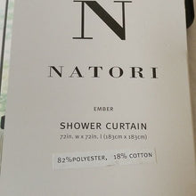 Load image into Gallery viewer, Natori Ember Shower Curtain, 72" x 72", soft Blues + Grey, Asian Floral design
