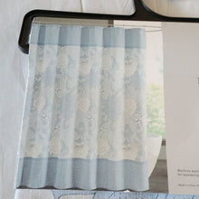 Load image into Gallery viewer, Natori Ember Shower Curtain, 72" x 72", soft Blues + Grey, Asian Floral design
