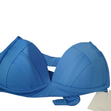 Load image into Gallery viewer, La Blanca Women's Keyhole Banded Push-up Bra Bikini Top, China Blue, 10

