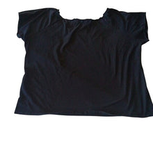 Load image into Gallery viewer, Avenue Black Cotton Drawstring neckline Tee, size 26/28
