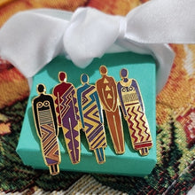 Load image into Gallery viewer, Vintage Laurel Burch People TRIBE Figures Enamel Brooch
