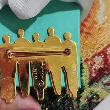 Load image into Gallery viewer, Vintage Laurel Burch People TRIBE Figures Enamel Brooch
