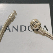 Load image into Gallery viewer, Pandora Sterling Silver 7&quot; Snakechain Starter Bracelet w/2 Beveled Clips 790267
