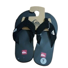 Load image into Gallery viewer, Quiksilver Black Suede Flip Flop Sandals, Size 7
