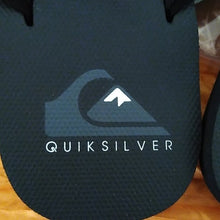 Load image into Gallery viewer, Quiksilver Black Suede Flip Flop Sandals, Size 7
