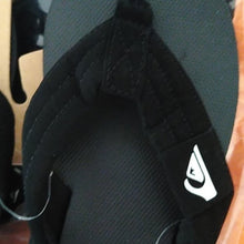 Load image into Gallery viewer, Quiksilver Black Suede Flip Flop Sandals, Size 7
