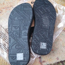 Load image into Gallery viewer, Quiksilver Black Suede Flip Flop Sandals, Size 7

