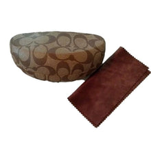 Load image into Gallery viewer, Coach Signature Clam Shell Sunglasses Glasses Hard Case Holder + Cloth

