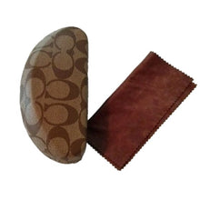 Load image into Gallery viewer, Coach Signature Clam Shell Sunglasses Glasses Hard Case Holder + Cloth
