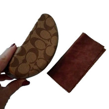 Load image into Gallery viewer, Coach Signature Clam Shell Sunglasses Glasses Hard Case Holder + Cloth
